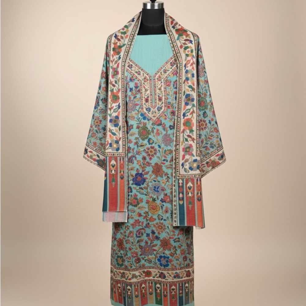 Kalamkari Suit Unstitched 3 Piece Set